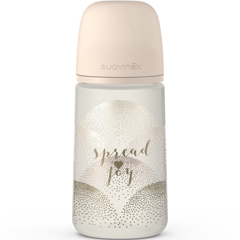 Biberon avec tétine symétrique SX PRO M Joy doré (270 ml) Suavinex