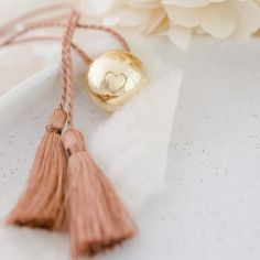 Bola de grossesse Cœur à cœur cordon blush (or jaune 18 carats) - Pleine Lune