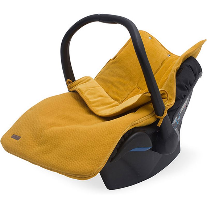 Nid d'ange passe sangle Brick velvet moutarde (82 cm) Jollein