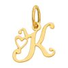 Pendentif initiale K (or jaune 750°)  par Berceau magique bijoux