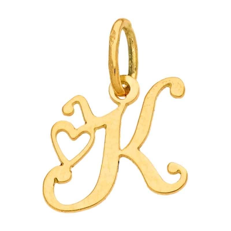 Pendentif initiale K (or jaune 750°) Berceau magique bijoux