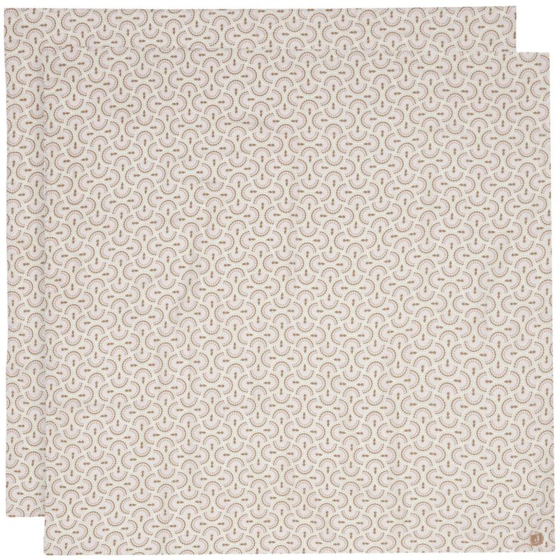Lot de 2 maxi-langes en gaze de coton Soft Plumes (115 x 115 cm) Jollein Produit 1