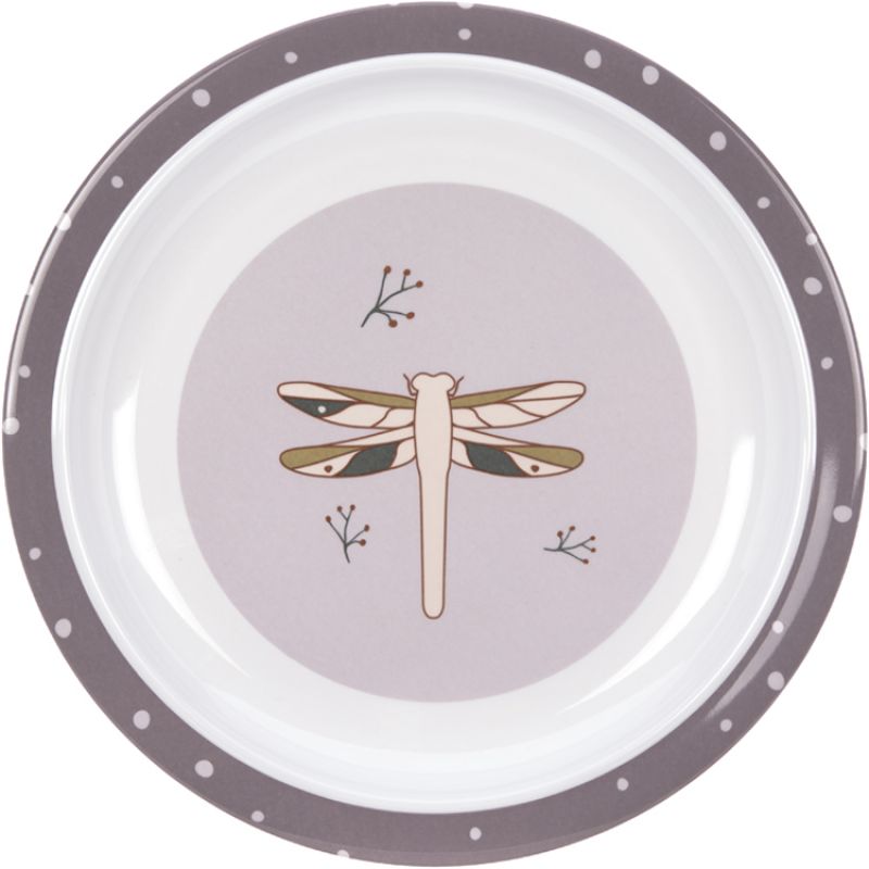 Assiette plate en mélamine Adventure libellule Lässig