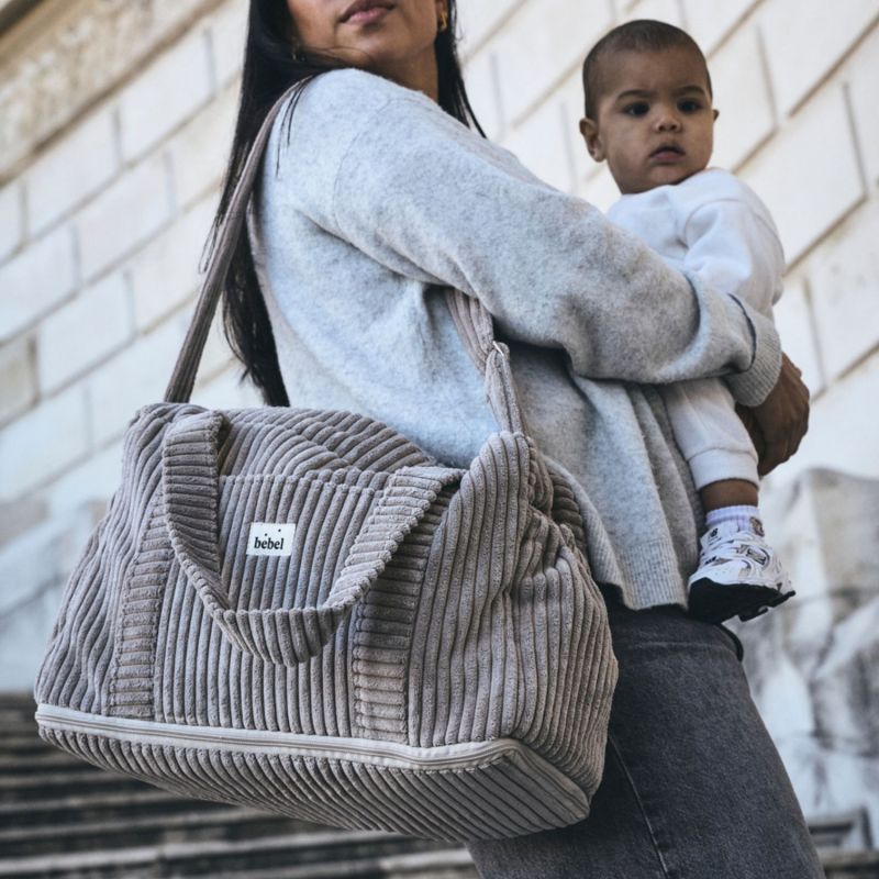 Sac à langer 24/48h Capsule velours Mink BEBEL Ambiance 4