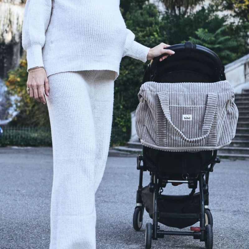 Sac à langer 24/48h Capsule velours Mink BEBEL Ambiance 6