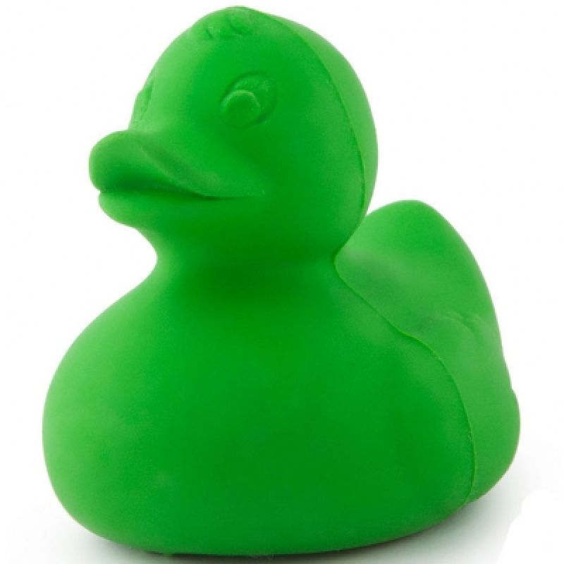Petit canard latex d'hévéa vert Oli & Carol