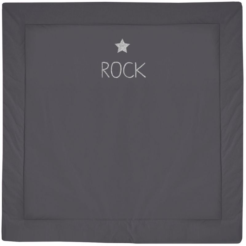 Tapis de jeu prune et gris ardoise personnalisable (100 x 100 cm) Les Griottes