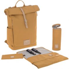 Sac à dos à langer en polyester recyclé Green label Rolltop curry - Lässig 