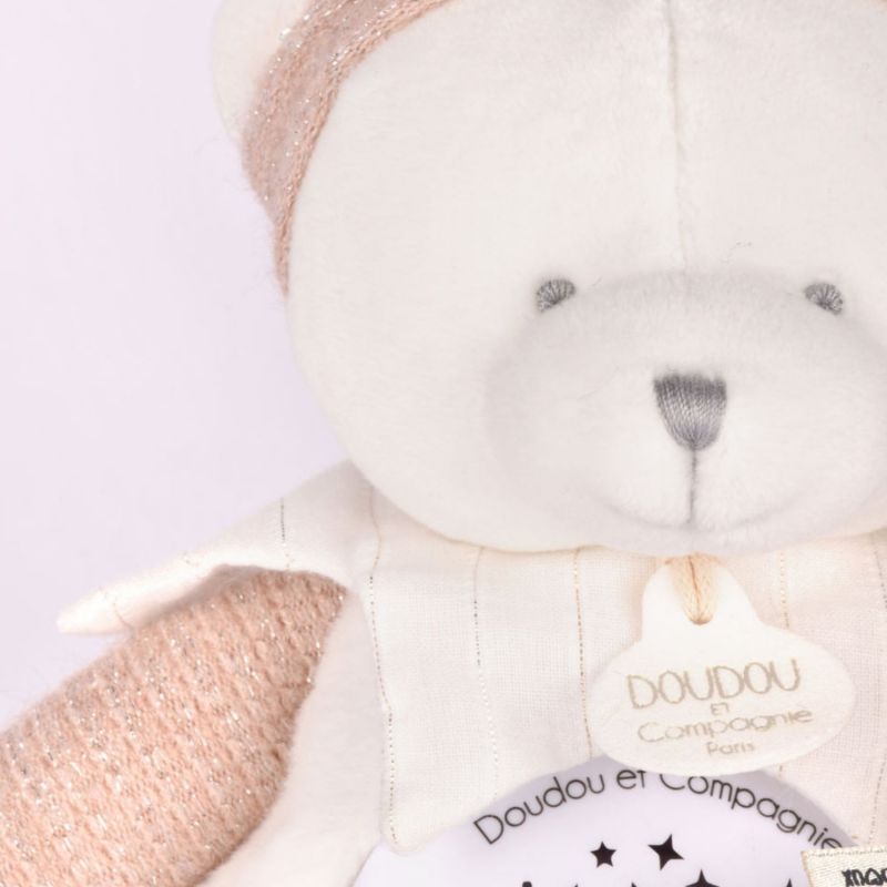Veilleuse musicale projection d'étoiles ours rose Doudou et Compagnie Ambiance 8
