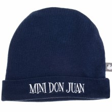 Bonnet de naissance Mini Don Juan bleu marine  par BB & Co