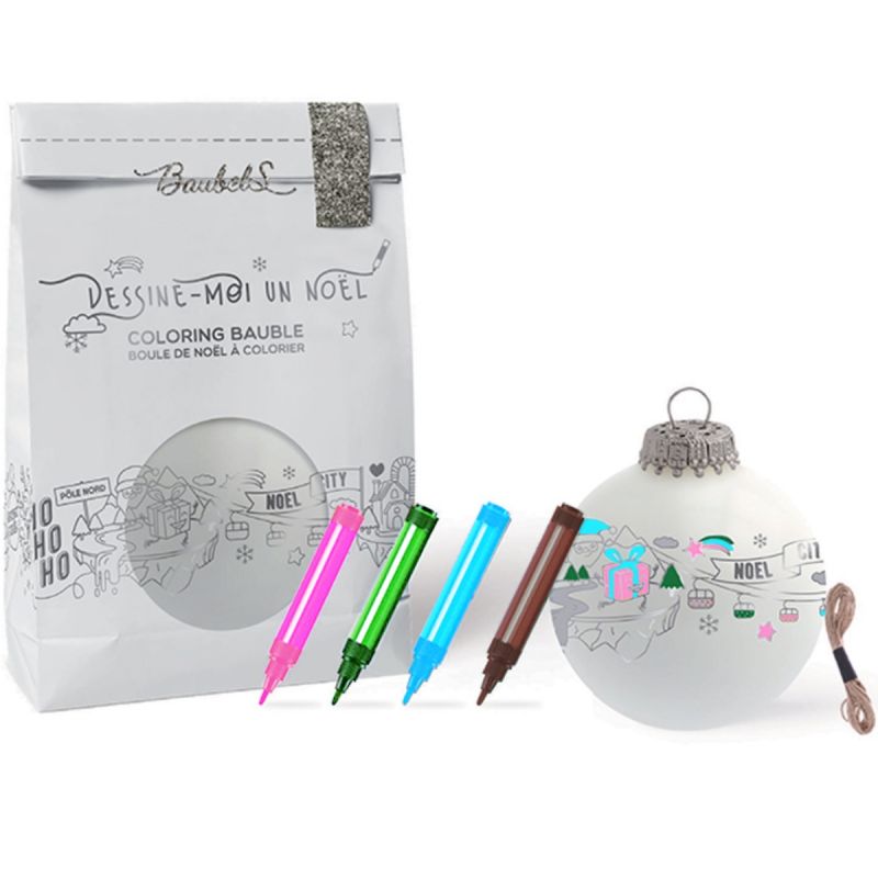 Boule de Noël à colorier Baubels