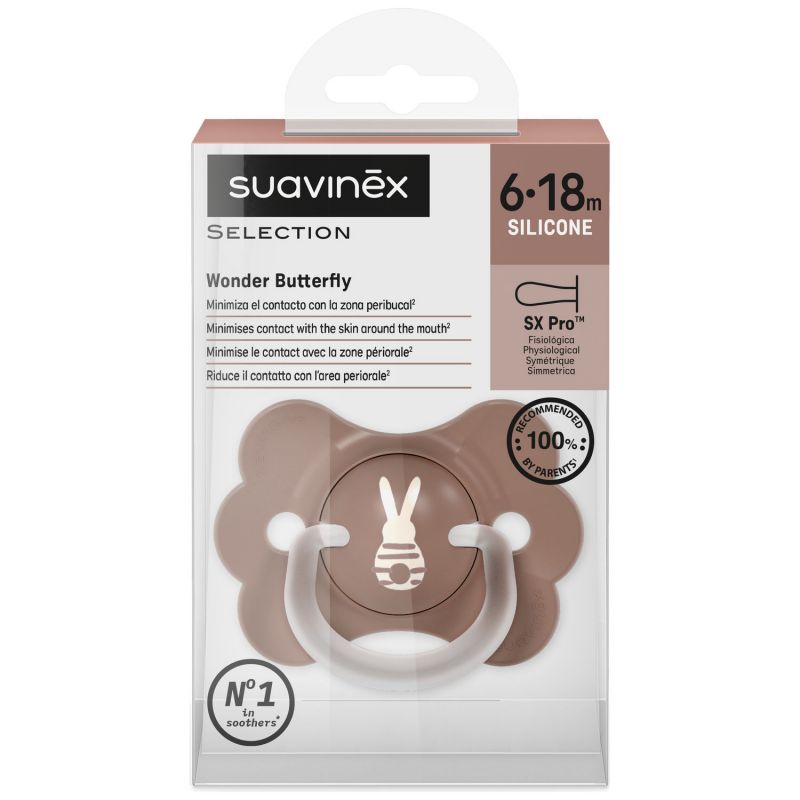 Sucette symétrique SXPro Wonderland brun (6-18 mois) Suavinex Packaging 3