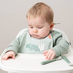 Bavoir petit lot de 2 Croco vert