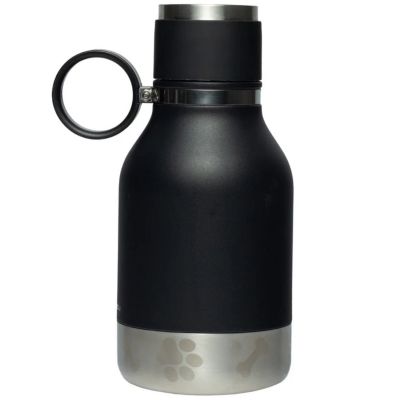 Gourde isotherme pour chien 2 en 1 Noir (1 litre)