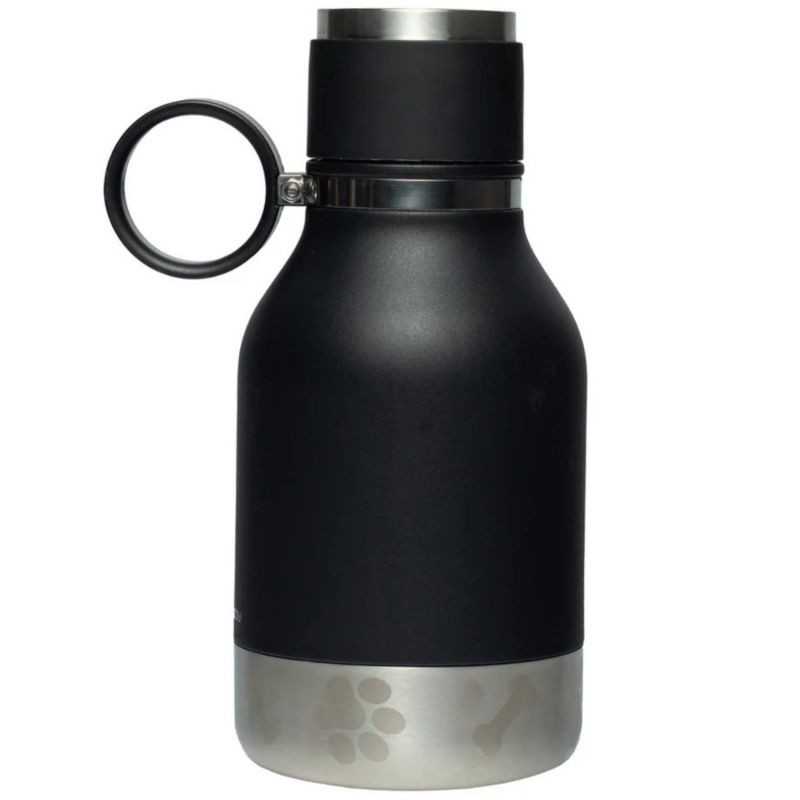 Gourde isotherme pour chien 2 en 1 Noir (1 litre) Asobu Produit 2