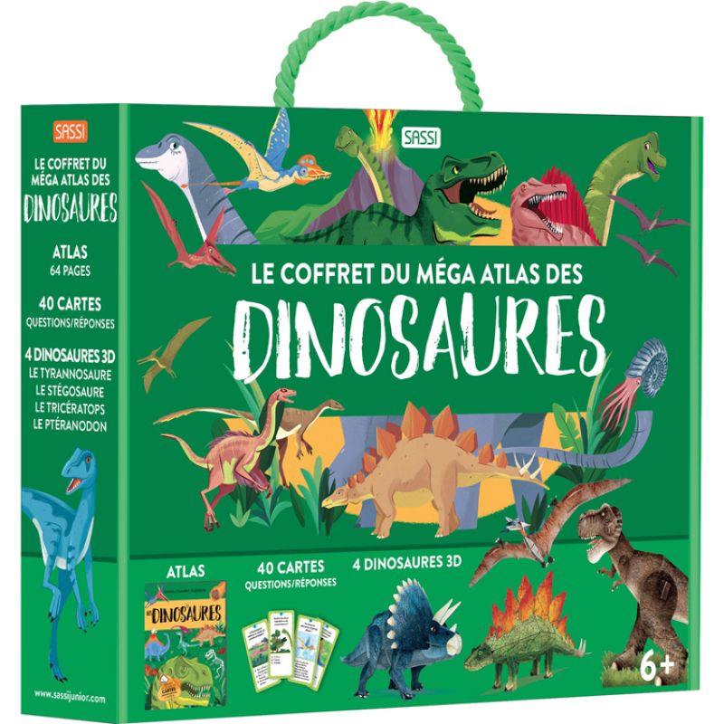 Le coffret du méga atlas des dinosaures Sassi Junior