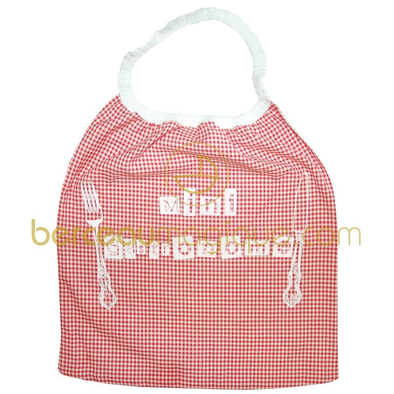 Serviette doublée élastiquée Mini gastronome BB & Co
