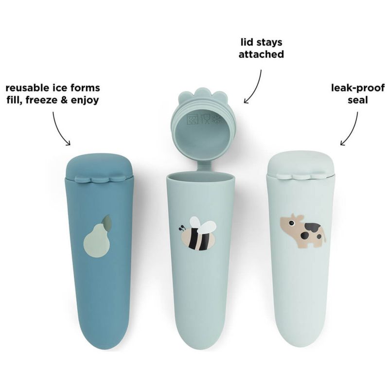 Lot de 3 moules à glace silicone Dotti Bleu - Reconditionné Done by Deer Produit 4