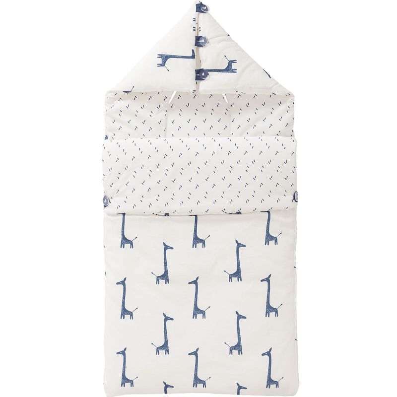 Nid d'ange Girafe bleu indigo (40 x 80 cm) Fresk