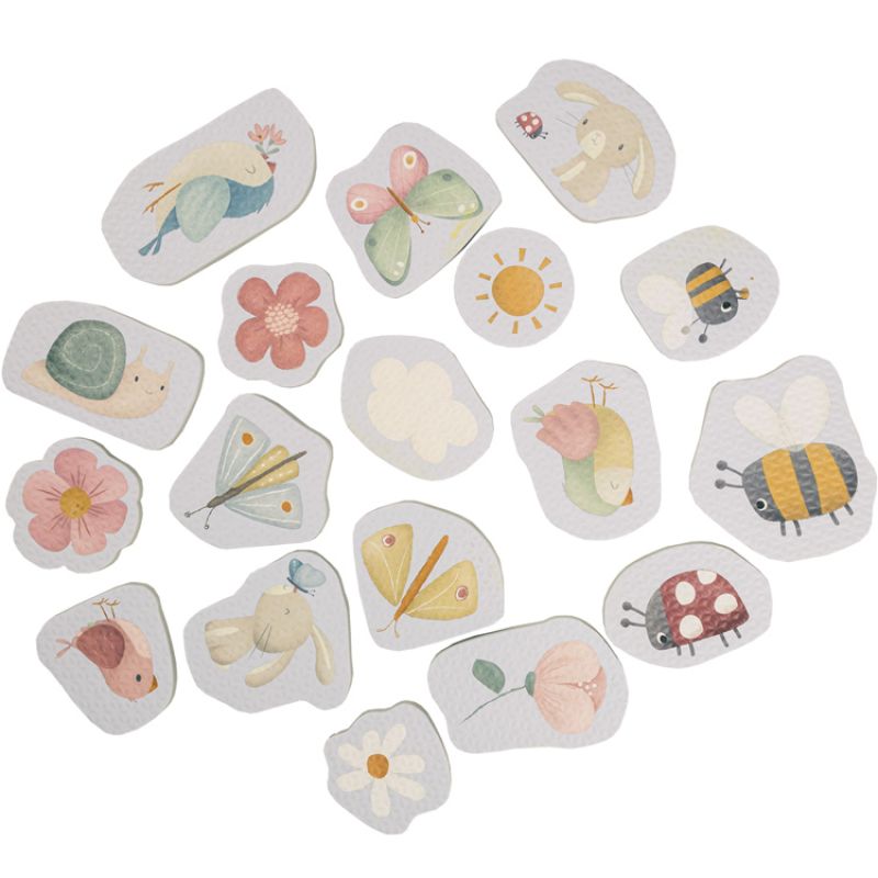 Stickers de bain en mousse Flowers & Butterflies (18 pièces) Little Dutch