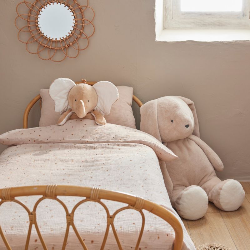 Housse couette en mousseline Bali, Moka & Snow (100x140 cm) - Reconditionné Noukie's Produit 7