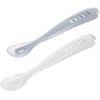 Lot de 2 cuillères silicone 1er âge Duo Galet Bleu nuage Béaba Produit 1