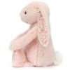 Peluche Bashful Lapin en fleurs Cerise (18 cm)  par Jellycat