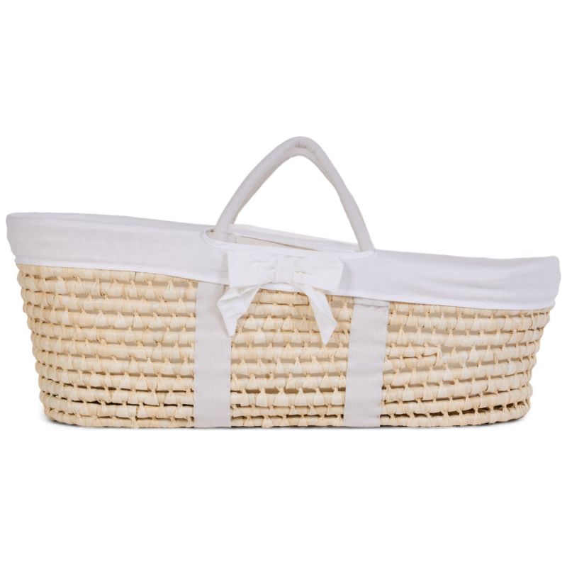 Couffin moïse naturel avec matelas et habillage jersey écru Childhome Produit 1
