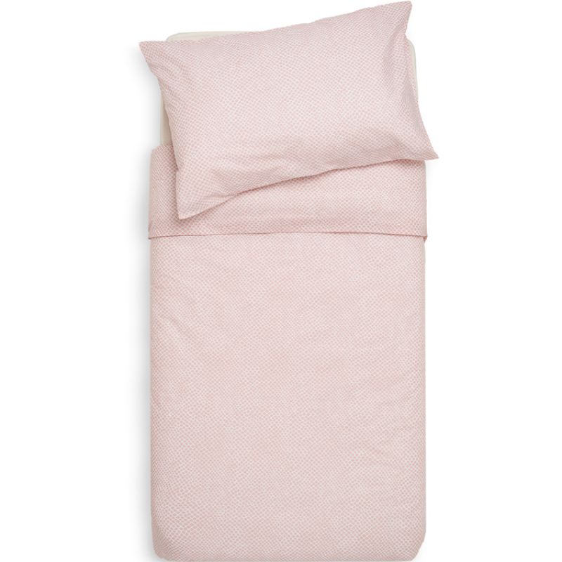 Housse de couette + taie d'oreiller Snake Pale Pink (100 x 140 cm) Jollein