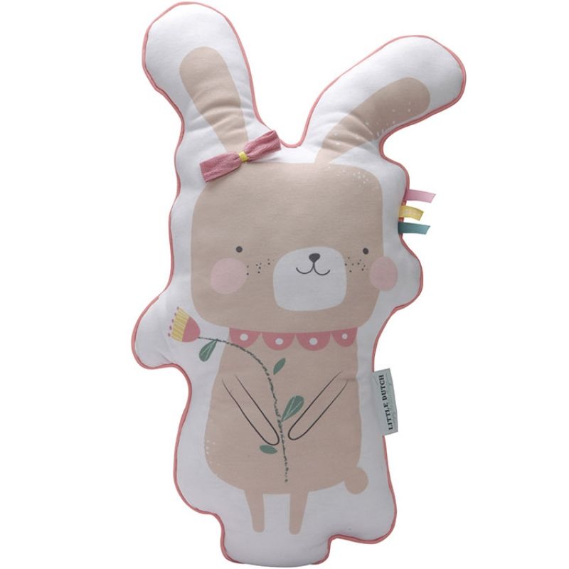 Coussin lapin Adventure pink (45 cm) Little Dutch