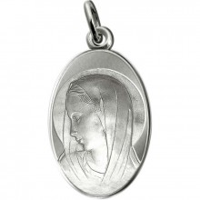 Médaille ovale Vierge Marie 17 mm (argent 925°)  par Martineau