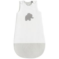 Gigoteuse Tembo l'éléphant jacquard blanc (90 cm)