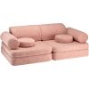 Canapé modulable Settee Guava Pink molletonné - Wigiwama