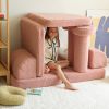 Canapé modulable Settee Guava Pink molletonné  par Wigiwama