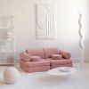 Canapé modulable Settee Guava Pink molletonné  par Wigiwama