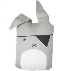 Coussin Lapin pirate gris (19 x 25 cm)