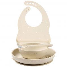 Coffret repas en silicone Argile-Etoiles (4 pièces) - Nattou