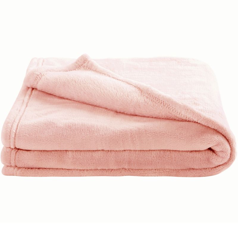 Couverture microfibre Microdoux pêche (75 x 100 cm) Domiva