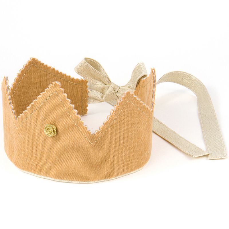 Couronne en lin caramel et doré Cotton&Sweets
