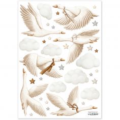 Planche de stickers muraux Oies sauvages (A3) - Lilipinso