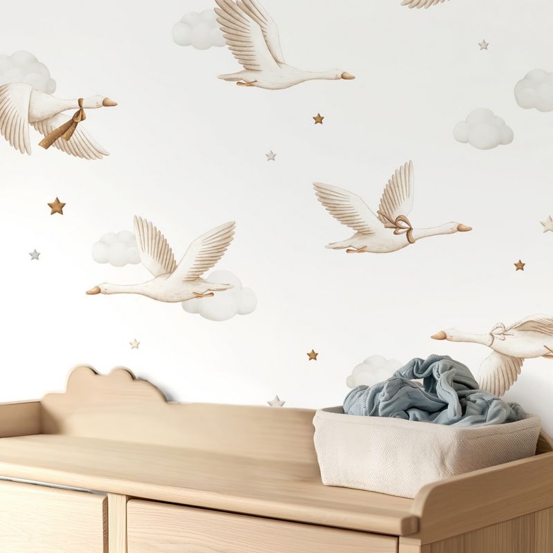 Planche de stickers muraux Oies sauvages (A3) Lilipinso Ambiance 2