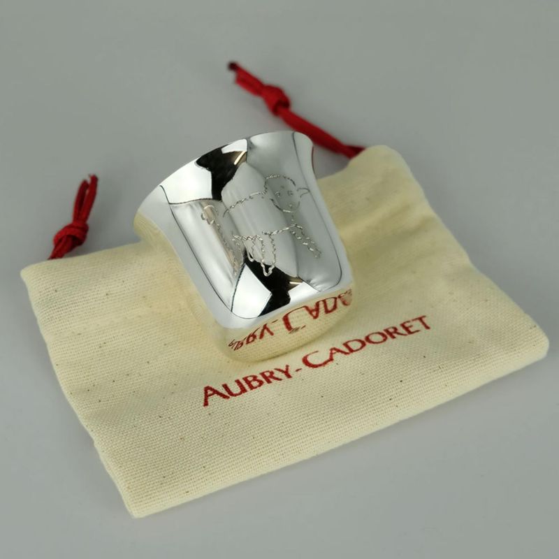 Coquetier Le Petit Prince mouton personnalisable (métal argenté) Aubry-Cadoret Ambiance 4