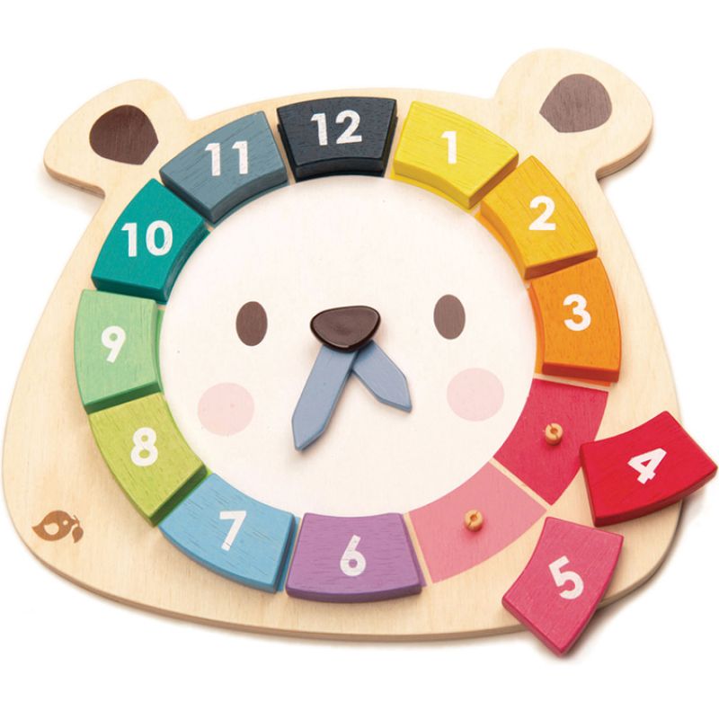 Horloge ours en bois Tender Leaf
