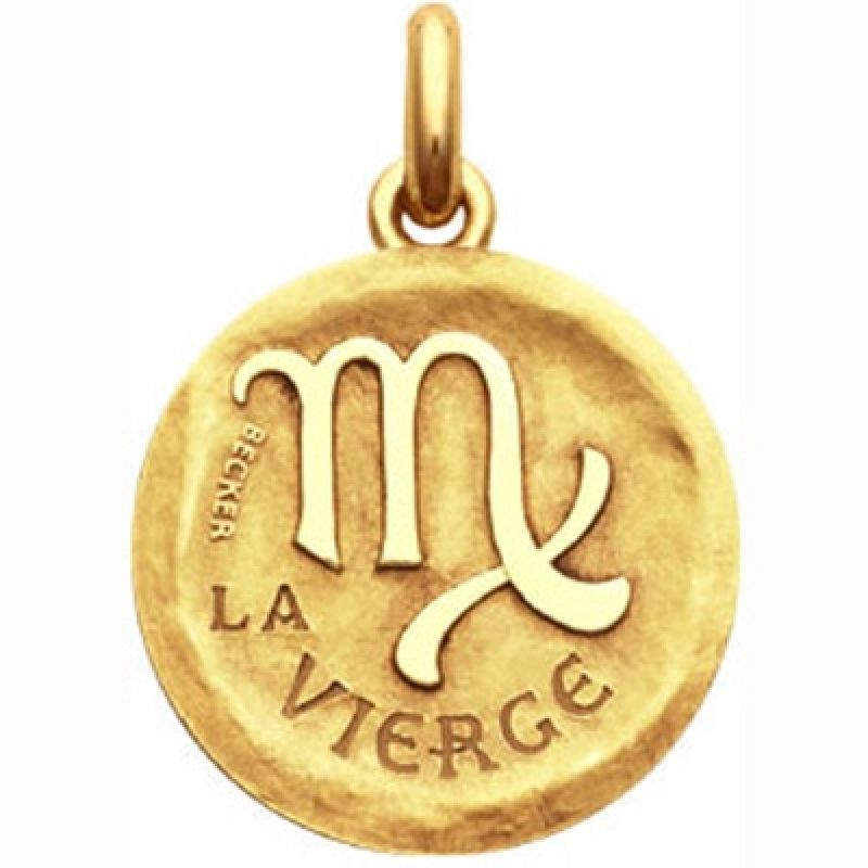 Médaille symbole Vierge (or jaune 750°) Becker
