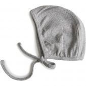 Bonnet de naissance à nouer Gray Melange