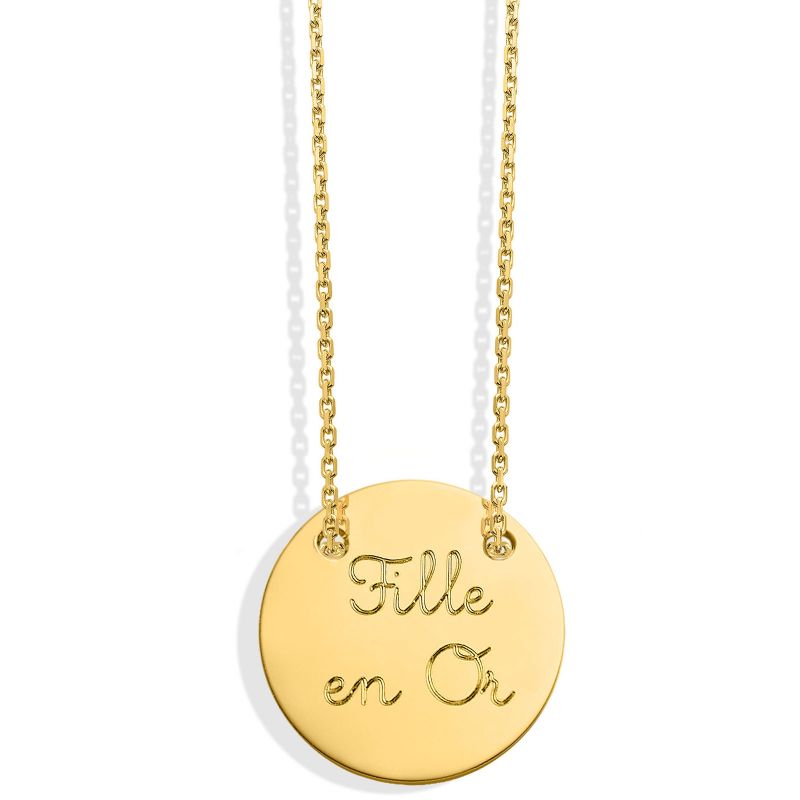 Collier Fille en Or (or jaune 750°) Monnaie de Paris