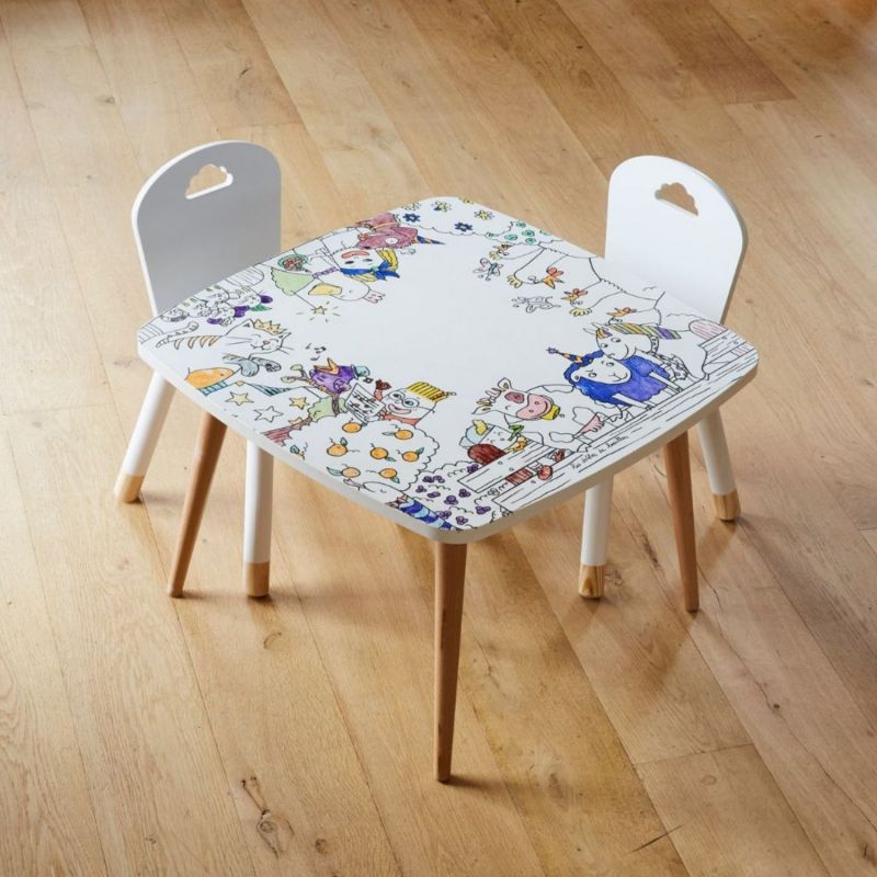 Pack table à colorier Coloritable + 2 Chaises Ferme DBKids Ambiance 1
