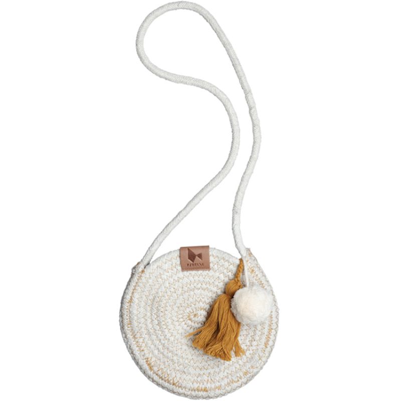 Sac à main enfant écru et ocre Fabelab