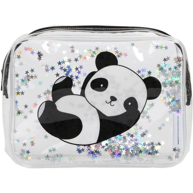 Trousse de toilette à paillettes Panda A Little Lovely Company