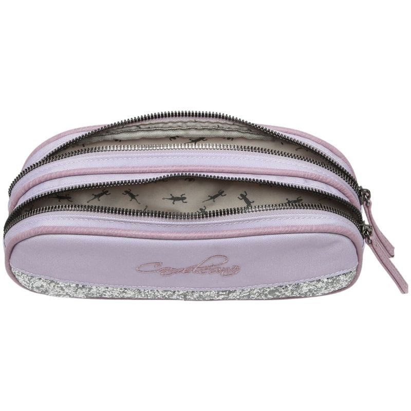 Trousse double compartiment Glossy Lila Caméléon Produit ouvert 3